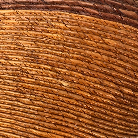 STRAW boho woven market basket bag - Picture 7 of 13